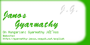 janos gyarmathy business card